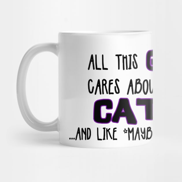 All this GIRL cares about are CATS ...and like *maybe* 3 people by The Lemon Stationery & Gift Co